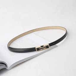 Fashion Leather Thin Belt Adjustable Waist Strap Solid Color Skinny Waist Belt Ladies Trouser Decoration Waistband INS Versatile