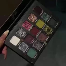 15 Colors Goth Eyeshadow Palette Matte Shimmer Glitter High Pigment Waterproof Halloween Smoky Eye Makeup