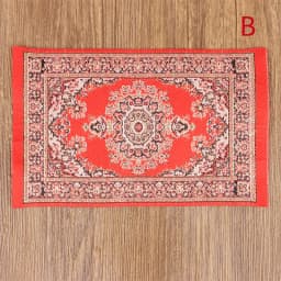 1Pc 1:12 Dollhouse Miniature Floor Rug Mat Turkish Woven Cover Carpet Model Bedroom Living Room Decor Toy Doll House Accessories