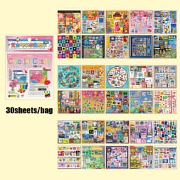 Mr. Paper 30pcs Retro-Future Sticker Book - Time-Space Collage Journal Material, Creative Theme Decor, Vintage Modern Stationery