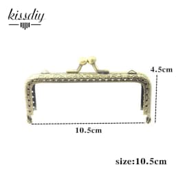 10PCS 6.5 7.5 8.5 10.5 12.5 15 18 20CM Square Metal Purse Frame for Bag DIY Handmade Kiss Lock Wedding Clutch Frame Accessory