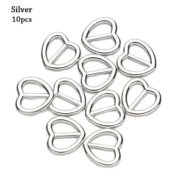 10Pcs 5mm Mini Ultra-small Heart Shape Belt Buckle Doll Bags Buckles DIY Dolls Metal Buckles Doll Shoes Clothes Accessories
