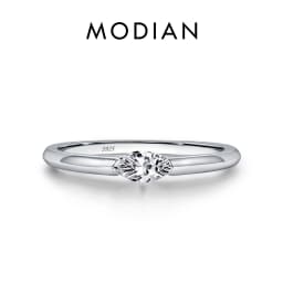 MODIAN 925 Sterling Silver Irregular Cross Line Concave And Convex Metal Texture Rings For Women Fashion Gold Color Fine Jewelry