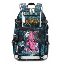 Dragon Ball Z Anime Print Student Backpack Large Capacity Casual Daypack for Kids Teen Boys Girls School Travel
