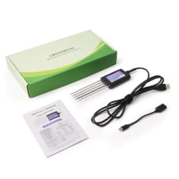 Yieryi 8-in-1 Smart Soil NPK pH EC Temp Moisture Sensor App Data Logger Tester Fertility Meter for Garden Agriculture Lawn IP68