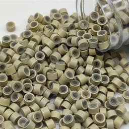 1000Pcs Hair Extentions Micro Rings Links Beads 5mm Silicone Lined Beads for Human Hair Extensions Tool-Multi-colored