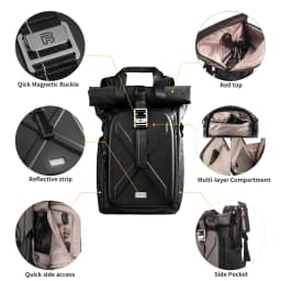 Besnfoto Waterproof Hard Shell Photography Backpack for DJI Drones & DSLR Cameras, Travel Shoulder Handbag Storage Case