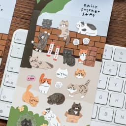 BONITO Cute Stray Cat Animals Paper Stickers Scrapbooking Diy Journal Stationery Sticker School Gift B6147