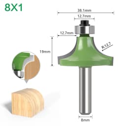 Wood Router 8mm Shank Straight End Mill Trimmer Cleaning Flush Trim Corner Round Cove Box Bits Tool Milling Cutter New