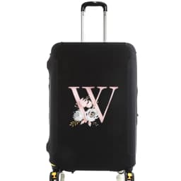 Luggage Case Suitcase Protective Cover Pink Flower Letter Name Pattern Travel Elastic Luggage Dust Cover Apply 18-28 Suitcase
