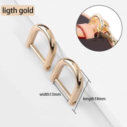 CRAZYSMITH 2pcs Detachable D Buckle Bag Straps Hardware Bag Accessories Zine Alloy Opening D Buckle Inner Diameter 13mm