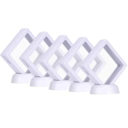 5Pcs Floating Display Case Frame Ring Necklace Earring Packaging Box Jewelry Coin Display Stand Holder