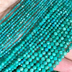 2 3 4MM Faceted Stone Beads Natural Apatite Agate Jade Amethyst Tourmaline Round Spacer Beads for Jewelry Making Diy Bracelet