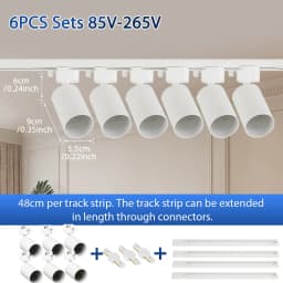 GU10 LED Track Light Full Sets Ceiling Lighting Indoor Kitchen Lamp LED Spotlight for Living Room Store Decor Ceiling Spot Light