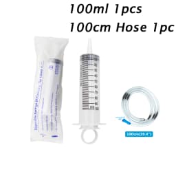 Pet Feeding Large Capacity Syringes 100ML-550ML With 1M Hose Plastic Injector Reusable Pump Nutrient Syringe Measuring Washable
