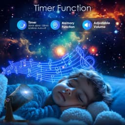 White Noise Galaxy Projector Mood Night Light With 28 Soothing Sounds Room Decor for Ceiling Bedroom Kids Adults Sleep Trainer