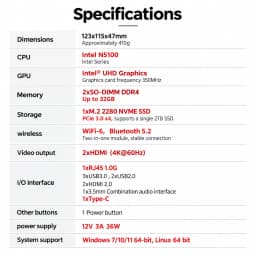 SZBOX MINI PC Intel Celeron N5100 Windows11 PRO 16GB 32GB 1TB DDR4 M.2 NVME SSD WIFI 6 BT5.2 Office Desktop Computer MINI Laptop