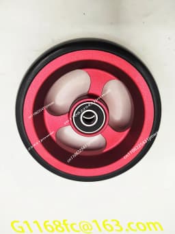 Wheelchair Front Wheel with Bearing 4 Inch Universal PU Solid Wheel Aluminum Alloy Material Bearing Aperture 8mm