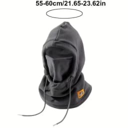 Unisex Winter Balaclava Knit Hood - Windproof Mask with Drawstring Motorcycle Riding Headgea Warm Knitted Cap Cold Weather