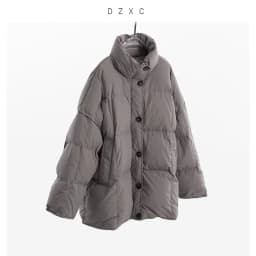 Women's Mid-Length Oversized down Jacket with Stand Collar, Warm Oversized Jacket Filled with White Duck Down, New Winter 2025 Model