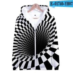 Colorful Spiral Dizzy Pattern Hoodie Men Women Optical Illusion Hoodies Sweatshirt Harajuku Tie Dye Jacket Coat Clothes