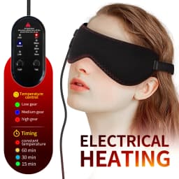 Heated Eye Mask Eye Mask for Dry Eyes with 3 Heat Levels Hot Compress Warm Compress Heating Pad for Sleep Dark Circles