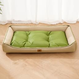 Square Cute Waterproof Large Dog Bed Color Block Summer Cooling Small Cat Sleeping Bed Cushion Soft Autumn Medium Cat Bed Sofa