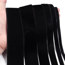 5-10Yards Black Velvet Ribbon Roll Single-Sided Flocked Ribbon for DIY Crafts Sewing Hair Accessories Gift Wrapping and Jewelry