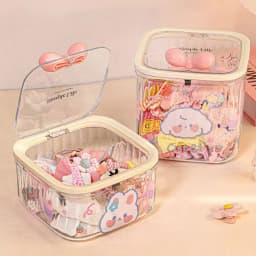 Clear Accessories Organizer Box Multifunctional Storage Box For Hair Ties Jewelry Bathroom Desktop With Storage Organizer