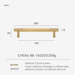 Nurlin Brass Diamond-cut Cross Knurl Pattern Gold Black Kitchen Cabinet Handles Wardrobe Pull T-bar Knobs 500mm Long Available