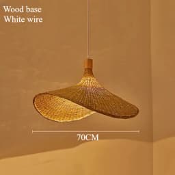 Modern Creative Straw Hat Chandelier Chinese Style Handmade Woven Bamboo Lamp Bamboo Chandelier Tea Room Rattan Hand-woven Lamps