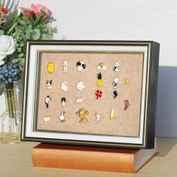 Hollow Shadow Box Frame for Badges Medals Brooches Keepsakes Wall Mountable Display Case with Storage Stylish