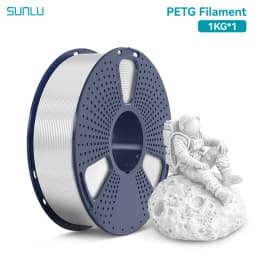 SUNLU 1 Roll PETG Clear Filament 1.75 ±0.02 mm 1 kg Spool (2.2 lbs) High Toughness Neatly Wound Filament Fit Most FDM Printer