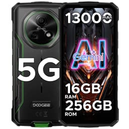 DOOGEE Fire 7 5G Rugged Phone 16GB 256GB 13000mAh Battery Dimensity 6300 Gemini AI 64MP Camera NFC Android 15 Smart phone