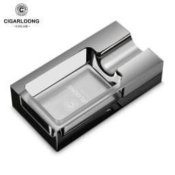 CIGARLOONG Cigar Ashtray Luxury Creative Plated Single Holder Glass Cigarette Decoration Smoking Accessories for Smoker's Gift