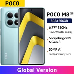 Global version POCO M8 Snapdragon® 6 Gen3 NFC 6.77" Flow AMOLED display 50MP main camera smartphone 45W turbo charging 5520mAh