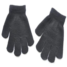 Winter 4-11 Year Old Children's Writing Cold-proof Warm Gloves Solid Color Knitted Wool Acrylic Full-finger Split-finger Gloves
