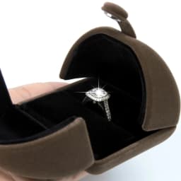 Special Design Velvet Wedding Double Ring Pendant Box Good Quality Jewelry Display Gift Case