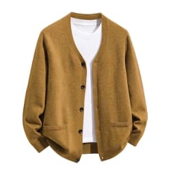 Men's V-Neck Knit Cardigan Sweater Casual Button Down Long Sleeve Warm Coat Jacket Loose Fit Winter Sweatshirts with Pockets