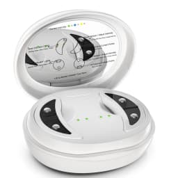 Red Light Under-Eye Patches with Gentle Pulses, 2-Pack Eye Care Device with Charging Case, 660nm 12 LEDs, 3 Levels 10-Min Timer, White