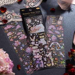 3 pcs/lot INS Laser Bronzing Stickers Adhesive Diy Sticker for Planner Diary Album Scrapbooking Stationery supplies