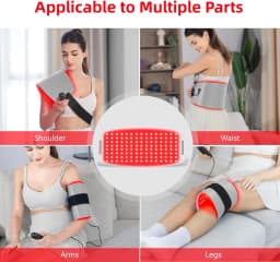 Red Light Therapy Belt for Body Cordless Near Infrared Light Therapy Pain Relief & Inflammation with Soft Breathable Fabric