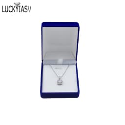Velvet Jewelry Box For Pendant Display Gift Boxes Jewellery Packaging Storage Box Necklace Holder Pendant Box Storage Case