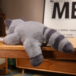 Cute Raccoon Plush Toy Stuffed Animals Soft Doll Pillow Grey Raccoon Toys Birthday Gift for Boys Girls