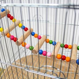 Parrot Wood Ladder Climb Cableway Bird Bites Harness Rope Accessory for Parakeet Budgie Hamster Cage Toys Home Use