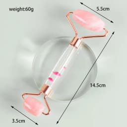 Natural Facial Massager Face Roller Gua Sha Scraper Double Heads Jade Stone Roller Skin Care Rose Quartz Massage for Face Body