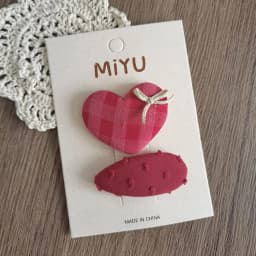 Japan-Korea Popular Fabric BB Hair Clips Set Bow Side Clips for Girls Daily & Party Hairpins Rose Bow Fabric Side Clips