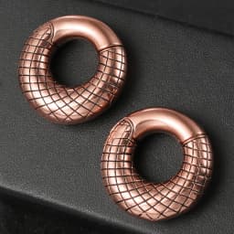 Giga 6mm Ear Hoop Stretcher Weights for Stretched Ears, 2g Stainless Steel 316L Ear Plugs Hanger Expander Body Piercing Jewelry