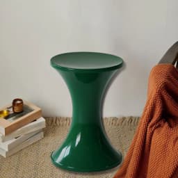 Hourglass Shape Storage Foot Rest Stool for Bathroom PP Material 44x31cm End Table