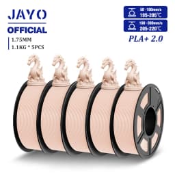 JAYO Updgrade 2.0 PLA+ 3D Filament 1.75mm PLA Plus 3D Printer Filament Neatly Wound 3D Filament PLA For FDM 3D Printer 5 Rolls